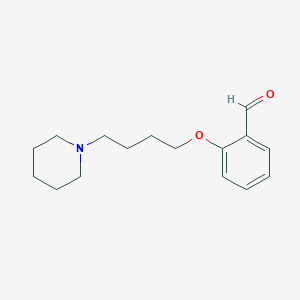 molecular formula C16H23NO2 B3057574 2-[4-(1-Piperidinyl)butoxy]benzaldehyde CAS No. 82625-42-1