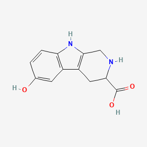 molecular formula C12H12N2O3 B3057577 6-hydroxy-1H,2H,3H,4H,9H-pyrido[3,4-b]indole-3-carboxylic acid CAS No. 82637-88-5