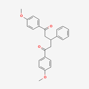 molecular formula C25H24O4 B3057578 1,5-Bis(4-methoxyphenyl)-3-phenylpentane-1,5-dione CAS No. 82672-13-7