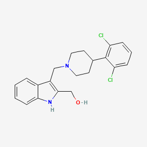 1H-Indole-2-methanol, 3-[[4-(2,6-dichlorophenyl)-1-piperidinyl]methyl]-