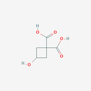 molecular formula C6H8O5 B3057583 3-hydroxycyclobutane-1,1-dicarboxylic acid CAS No. 827032-76-8