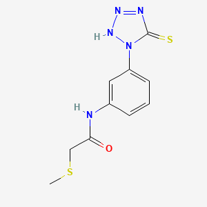 N-(3-(2,5-Dihydro-5-thioxo-1H-tetrazol-1-yl)phenyl)-2-(methylthio)acetamide