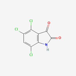 molecular formula C8H2Cl3NO2 B3057600 4,5,7-三氯-1H-吲哚-2,3-二酮 CAS No. 828911-72-4