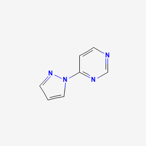 molecular formula C7H6N4 B3057601 4-(1H-Pyrazol-1-yl)pyrimidine CAS No. 82892-95-3