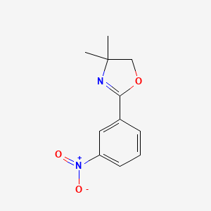 molecular formula C11H12N2O3 B3057608 4,4-Dimethyl-2-(3-nitrophenyl)-4,5-dihydro-1,3-oxazole CAS No. 82998-95-6