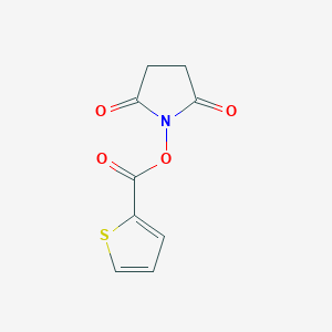 molecular formula C9H7NO4S B3057614 2,5-Pyrrolidinedione, 1-[(2-thienylcarbonyl)oxy]- CAS No. 83039-60-5
