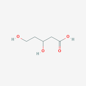 molecular formula C5H10O4 B3057620 Pentanoic acid, 3,5-dihydroxy- CAS No. 83120-70-1