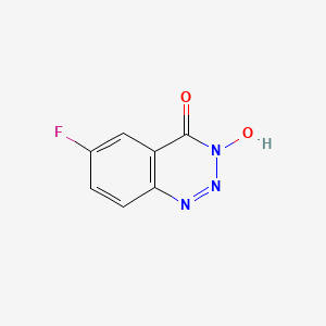 molecular formula C7H4FN3O2 B3057632 1,2,3-Benzotriazin-4(3H)-one, 6-fluoro-3-hydroxy- CAS No. 832127-74-9