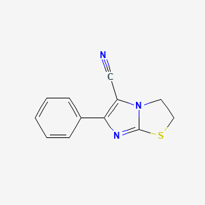 molecular formula C12H9N3S B3057636 6-Phenyl-2,3-dihydroimidazo[2,1-b][1,3]thiazole-5-carbonitrile CAS No. 83253-38-7