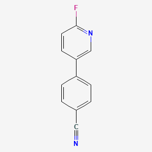 molecular formula C12H7FN2 B3057638 4-(6-Fluoropyridin-3-yl)benzonitrile CAS No. 832735-44-1
