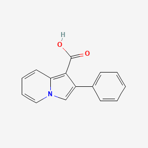 molecular formula C15H11NO2 B3057640 2-phenylindolizine-1-carboxylic Acid CAS No. 832735-87-2