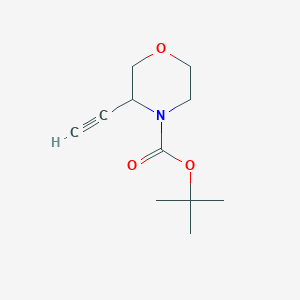 molecular formula C11H17NO3 B3057650 Tert-butyl 3-ethynylmorpholine-4-carboxylate CAS No. 833474-07-0