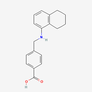molecular formula C18H19NO2 B3057651 Benzoic acid, 4-[[(5,6,7,8-tetrahydro-1-naphthalenyl)amino]methyl]- CAS No. 833484-92-7