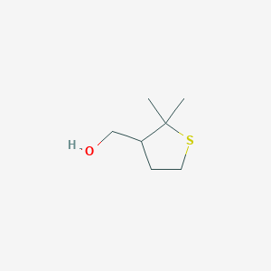 molecular formula C7H14OS B3057654 (2,2-Dimethylthiolan-3-yl)methanol CAS No. 83413-95-0