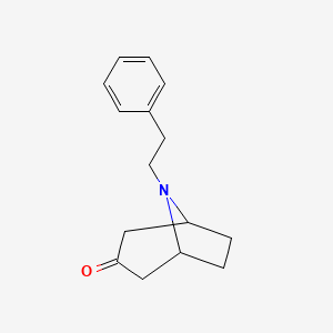 8-Azabicyclo[3.2.1]octan-3-one, 8-(2-phenylethyl)-