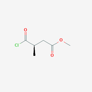 molecular formula C6H9ClO3 B3057661 Butanoic acid, 4-chloro-3-methyl-4-oxo-, methyl ester, (3R)- CAS No. 83509-05-1