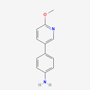 molecular formula C12H12N2O B3057666 4-(6-甲氧基吡啶-3-基)苯胺 CAS No. 835876-03-4