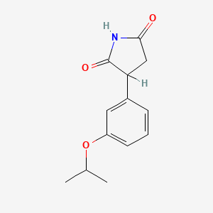 molecular formula C13H15NO3 B3057670 3-(m-Isopropoxyphenyl)succinimide CAS No. 83656-29-5
