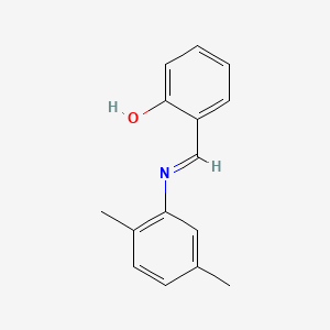 molecular formula C15H15NO B3057671 Phenol, 2-[[(2,5-dimethylphenyl)imino]methyl]- CAS No. 83659-86-3