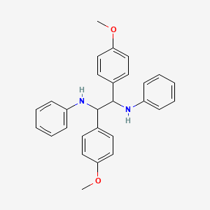 molecular formula C28H28N2O2 B3057683 1,2-Ethanediamine, 1,2-bis(4-methoxyphenyl)-N,N'-diphenyl- CAS No. 83871-65-2