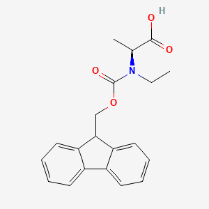 molecular formula C20H21NO4 B3057691 N-Ethyl-N-{[(9H-fluoren-9-yl)methoxy]carbonyl}-L-alanine CAS No. 84000-09-9