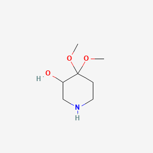 molecular formula C7H15NO3 B3057697 4,4-Dimethoxypiperidin-3-ol CAS No. 84100-50-5