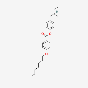 molecular formula C26H36O3 B3057703 Benzoic acid, 4-(octyloxy)-, 4-(2-methylbutyl)phenyl ester CAS No. 84236-44-2