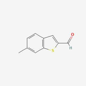 molecular formula C10H8OS B3057705 苯并[b]噻吩-2-甲醛，6-甲基- CAS No. 84258-75-3