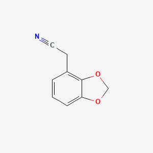 molecular formula C9H7NO2 B3057715 2-(Benzo[d][1,3]dioxol-4-yl)acetonitrile CAS No. 84434-78-6