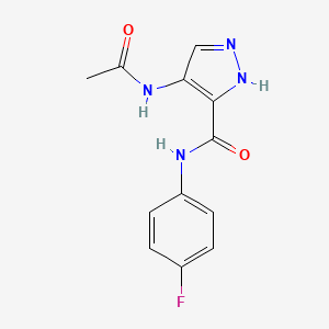 4-(acetylamino)-N-(4-fluorophenyl)-1H-pyrazole-3-carboxamide