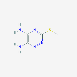 molecular formula C4H7N5S B3057727 1,2,4-Triazine-5,6-diamine, 3-(methylthio)- CAS No. 84582-94-5
