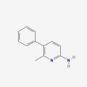 molecular formula C12H12N2 B3057730 6-甲基-5-苯基吡啶-2-胺 CAS No. 84596-30-5