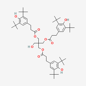 molecular formula C56H84O10 B3057735 Pentaerythritol tris(3,5-di-tert-butyl-4-hydroxyhydrocinnamate) CAS No. 84633-54-5