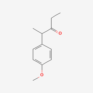 molecular formula C12H16O2 B3057747 2-(4-甲氧基苯基)戊烷-3-酮 CAS No. 84736-54-9