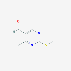 molecular formula C7H8N2OS B3057751 4-Methyl-2-(methylthio)pyrimidine-5-carbaldehyde CAS No. 84755-30-6