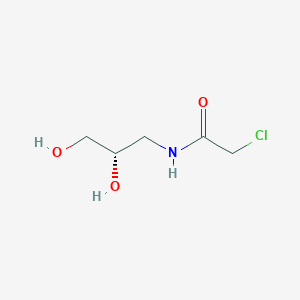 molecular formula C5H10ClNO3 B3057753 (S)-2-Chloro-N-(2,3-dihydroxypropyl)acetamide CAS No. 847805-29-2