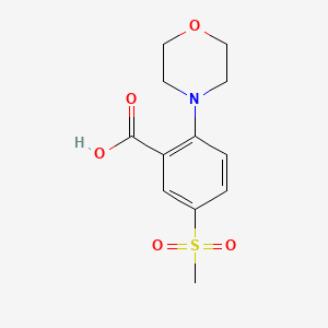molecular formula C12H15NO5S B3057756 5-(Methanesulfonyl)-2-(morpholin-4-yl)benzoic acid CAS No. 847971-96-4