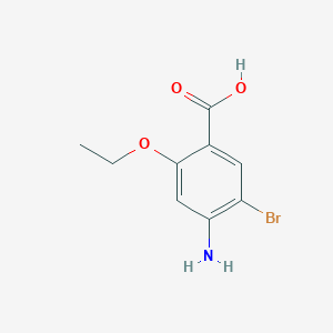 molecular formula C9H10BrNO3 B3057767 4-Amino-5-bromo-2-ethoxybenzoic acid CAS No. 84923-73-9