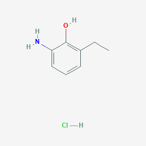 molecular formula C8H12ClNO B3057770 2-Amino-6-ethylphenol hydrochloride CAS No. 84942-41-6