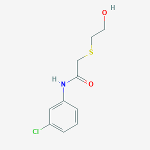 molecular formula C10H12ClNO2S B305778 N-(3-chlorophenyl)-2-[(2-hydroxyethyl)sulfanyl]acetamide 