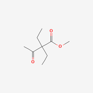 molecular formula C9H16O3 B3057796 2,2-二乙基乙酰乙酸甲酯 CAS No. 85153-63-5