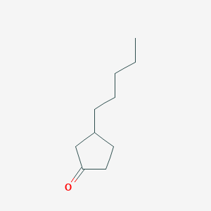 molecular formula C10H18O B3057797 Cyclopentanone, 3-pentyl- CAS No. 85163-13-9