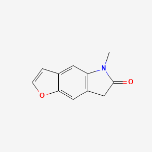 molecular formula C11H9NO2 B3057799 5-甲基-5H,6H,7H-呋喃并[2,3-f]吲哚-6-酮 CAS No. 851682-16-1