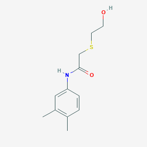 molecular formula C12H17NO2S B305783 N-(3,4-dimethylphenyl)-2-[(2-hydroxyethyl)sulfanyl]acetamide 
