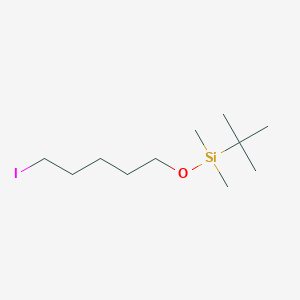 molecular formula C11H25IOSi B3057830 Silane, (1,1-dimethylethyl)[(5-iodopentyl)oxy]dimethyl- CAS No. 85514-45-0