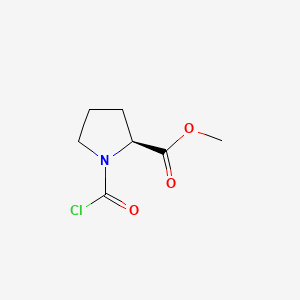 molecular formula C7H10ClNO3 B3057840 Methyl 1-(chlorocarbonyl)-L-prolinate CAS No. 85665-59-4