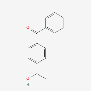 molecular formula C15H14O2 B3057844 Methanone, [4-(1-hydroxyethyl)phenyl]phenyl- CAS No. 85696-44-2