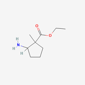 molecular formula C9H17NO2 B3057848 Ethyl 2-amino-1-methylcyclopentanecarboxylate CAS No. 85725-97-9