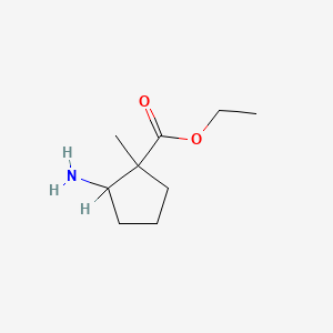 molecular formula C9H17NO2 B3057848 ethyl 2-amino-1-methylcyclopentane-1-carboxylate CAS No. 85725-97-9