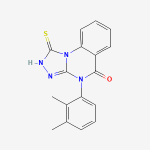 molecular formula C17H14N4OS B3057856 4-(2,3-dimethylphenyl)-1-mercapto[1,2,4]triazolo[4,3-a]quinazolin-5(4H)-one CAS No. 85772-41-4